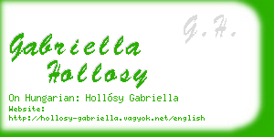gabriella hollosy business card